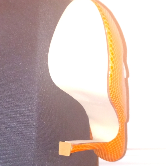 Orange Stiletto Pumps - Picture 3 of 5